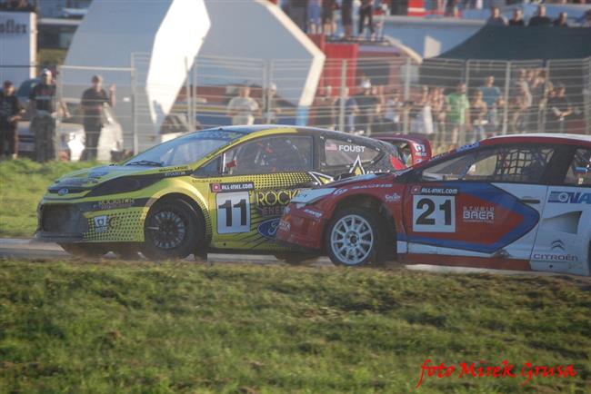 Krizovky a kolize pi ME v Rallycrossu v Sosnov,foto Mirek Grusa