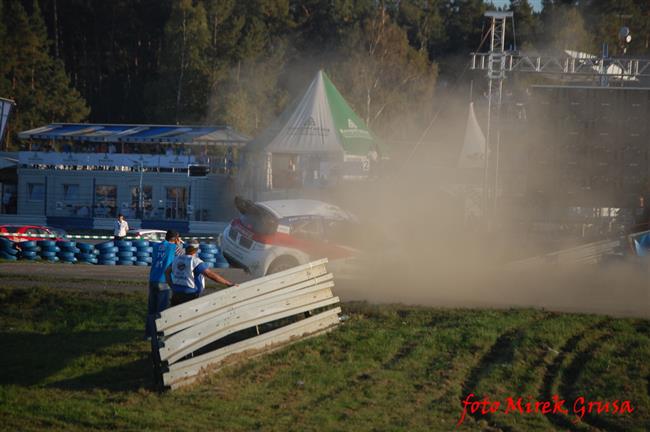 Krizovky a kolize pi ME v Rallycrossu v Sosnov,foto Mirek Grusa