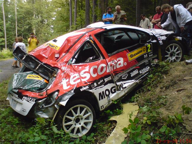 Barum Rallye Zln 2008 - Kresta crash, foto JUDr. Libor Tska