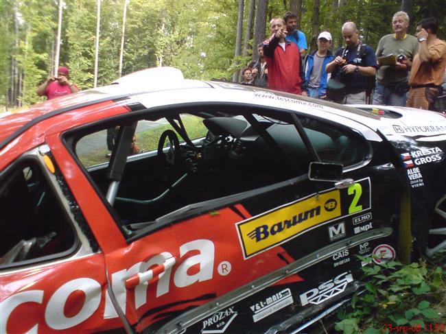 Barum Rallye Zln 2008 - Kresta crash, foto JUDr. Libor Tska