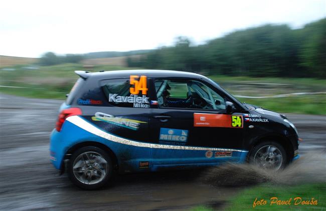 Navrátilec do soutěží David Komárek i  Igor Drotár v desítce na Horácké rallye 2009