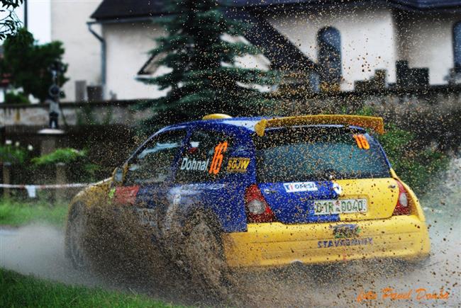 Navrtilec do sout David Komrek i  Igor Drotr v destce na Horck rallye 2009