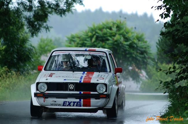 Navrtilec do sout David Komrek i  Igor Drotr v destce na Horck rallye 2009