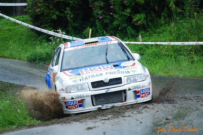 Navrátilec do soutěží David Komárek i  Igor Drotár v desítce na Horácké rallye 2009