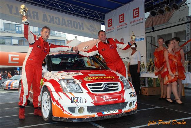Navrátilec do soutěží David Komárek i  Igor Drotár v desítce na Horácké rallye 2009