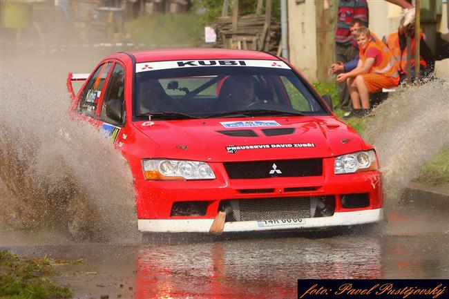 Jaroslav Melichrek  s Mitsubishi Lancer WRC05  po Vykov pojede taky ve Vsetn