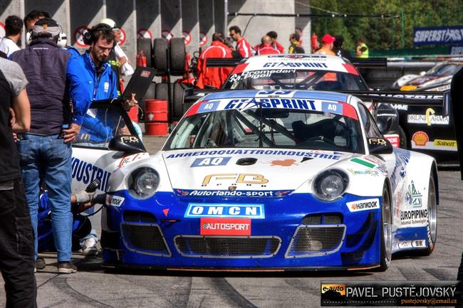 Ferrari a gétečka na brněnském okruhu při Superstars pohledem Pavla Pustějovského